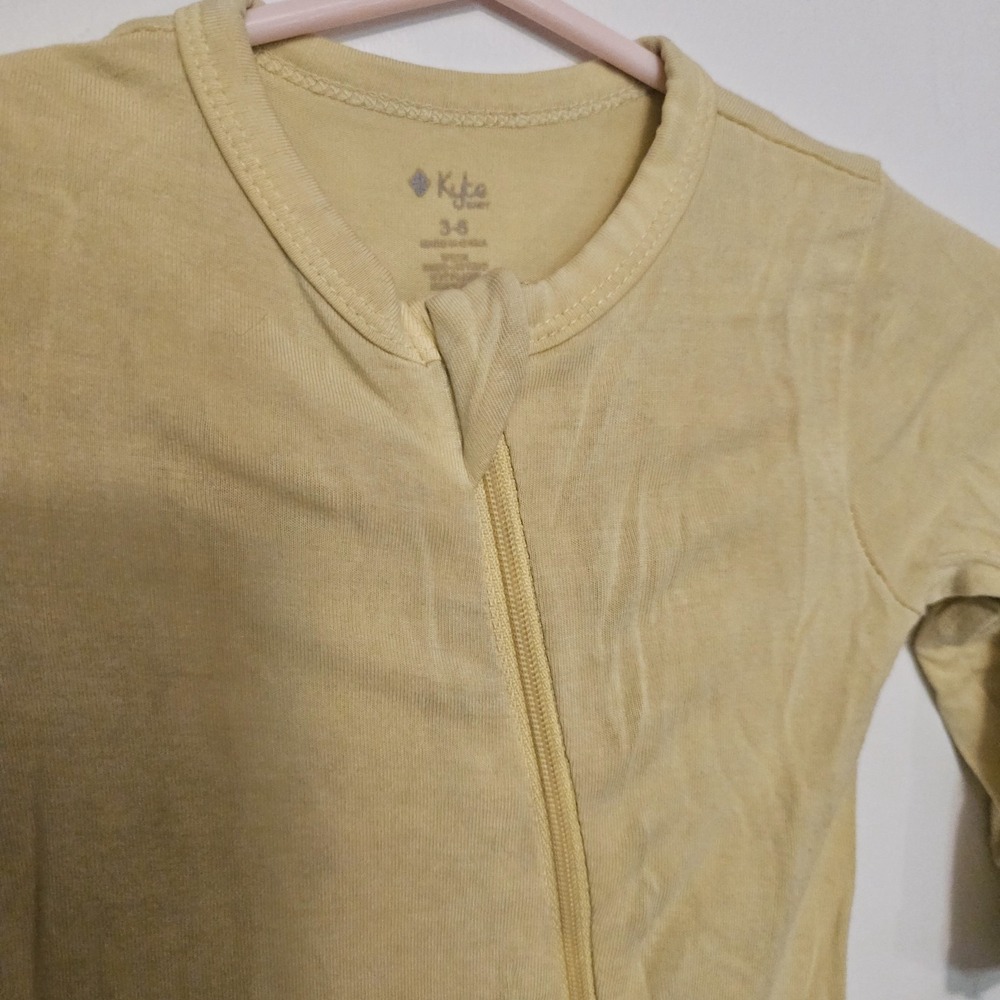 Kyte Baby 3-6m‎ Yellow One Piece Zip Up Pajamas Yellow Preowned - Picture 5 of 7